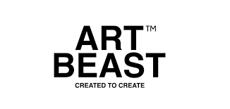 Logo with text 'Art Beast' and subtitle 'Created to Create' on a white background.